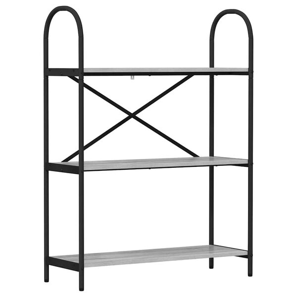 vidaXL Bookshelf Grey Sonoma 80 x 30 x 109 cm Engineered wood