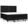 vidaXL Box Spring Bed with Mattress Black 180x200 cm Fabric
