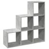 vidaXL Room Divider Bookcase&nbsp;3-Tier&nbsp;Concrete Grey 99x29x99 cm Engineered Wood