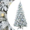vidaXL Artificial Hinged Christmas Tree White 240 cm PE and PVC