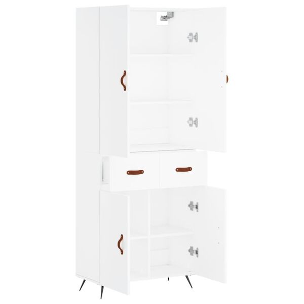 vidaXL Highboard White 69.5x34x180 cm Engineered Wood