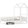 vidaXL Bed Frame with Roof without Mattress White 75x190 cm Small Single