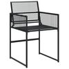 vidaXL 11 Piece Garden Dining Set Black Poly Rattan