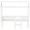 vidaXL High Sleeper Bed without Mattress White 90x200 cm Solid Wood Pine