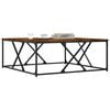 vidaXL Coffee Table Smoked Oak 100x100x40 cm Engineered Wood