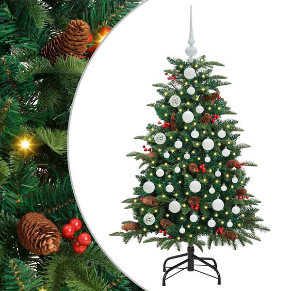 vidaXL Artificial Christmas Tree with 150 LEDs with Stand Green 120 cm
