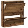 vidaXL Shoe Cabinet Old Wood 80 x 21 x 87.5 cm Engineered Wood