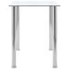 vidaXL Dining Table Transparent 120x60x75 cm Tempered Glass