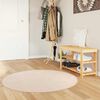 vidaXL Rug Print Cream &Oslash; 120 cm Polyester and PVC