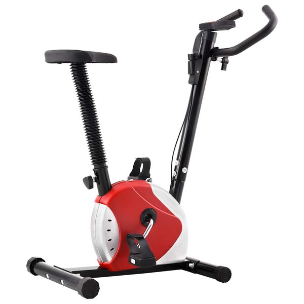 vidaXL Exercise Bike with Belt Resistance Red