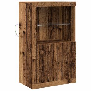 vidaXL LED Sideboard 60.5 x 37 x 100 cm Engineered Wood Old Wood