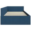 vidaXL Corner Bed Frame with Headboard Blue 90 cm x 200 cm Velvet