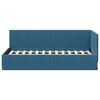 vidaXL Corner Bed Frame with Headboard Blue 90 cm x 200 cm Velvet