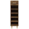 vidaXL Shoe Cabinet Brown Oak 30x35x105 cm Engineered Wood