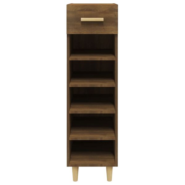 vidaXL Shoe Cabinet Brown Oak 30x35x105 cm Engineered Wood