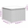 vidaXL Garden Stool Grey 55 x 55 x 37cm Poly Rattan