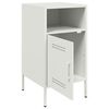 vidaXL Bedside Cabinet White 36x39x68 cm Steel