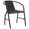 vidaXL Garden Dining Set 7 pcs Black Powder-Coated Steel