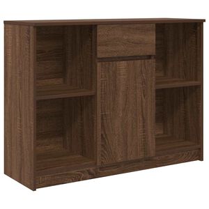 vidaXL Sideboard with Drawer Brown Oak 101x35x76 cm Engineered Wood