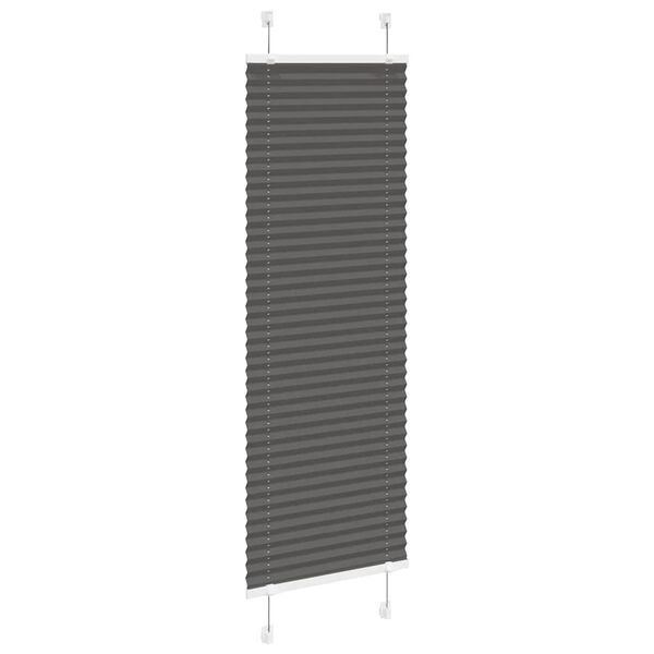 vidaXL Pleated Blind Black 45x100 cm Fabric Width 44.4 cm Polyester