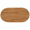 vidaXL Table Top 80 x 40 x 3.5 cm Oval Solid Teak Wood Natural