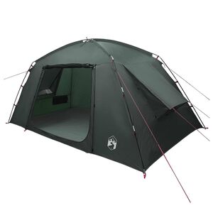 vidaXL Cabin Tent with Roof Army Green 400 x 210 x 180 cm Polyester