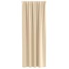 vidaXL Blackout Curtains with Rings 2 pcs Cream 225 x 140 cm Polyester