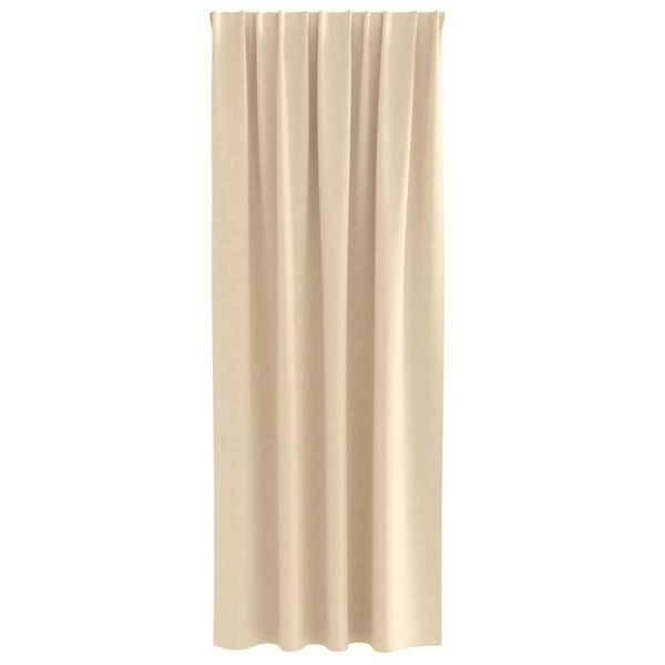vidaXL Blackout Curtains with Rings 2 pcs Cream 225 x 140 cm Polyester
