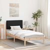 vidaXL Bed Frame with Upholstered Headboard Black 75 x 190 cm
