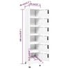 vidaXL Locker Cabinet White 38x40x180 cm Steel