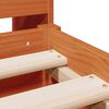 vidaXL Bookcase Bed without Mattress Wax Brown 200x200cm Solid Wood Pine