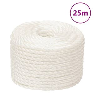 vidaXL Work Rope White 12 mm 25 m Polypropylene
