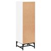 vidaXL Highboard with Glass Doors White 35x37x120 cm