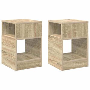 vidaXL End Table 2 pcs Sonoma Oak 30.5 x 30 x 45 cm Engineered Wood