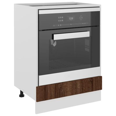 vidaXL Oven Cabinet Brown Oak 60x46x81.5 cm Engineered Wood