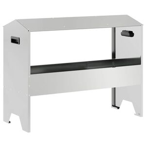 vidaXL Livestock Feeding Trough Silver 79 x 35 x 62 cm 15 kg