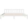 vidaXL Extra Long Bed Frame without Mattress White 200x220 cm Solid Wood Pine