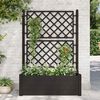 vidaXL Garden Planter with Trellis 100x43x142 cm PP Anthracite