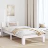 vidaXL Bed Frame with Headboard White 80 x 200 cm Solid Pine Wood