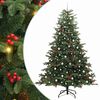 vidaXL Artificial Christmas Tree with 300 LEDs with Stand Green 240 cm