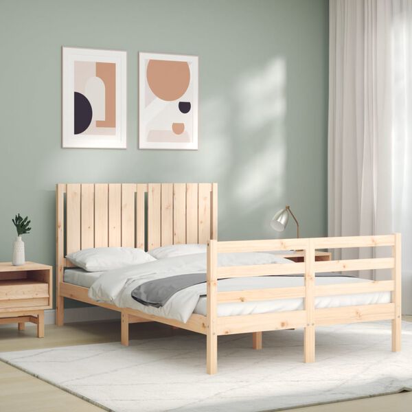 vidaXL Bed Frame without Mattress 120x200 cm Solid Wood