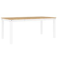 vidaXL Dining Table Panama White 180x90x75 cm Solid Wood Pine