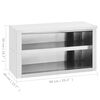 vidaXL Kitchen Wall Cabinet 90x40x50 cm Stainless Steel