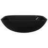 vidaXL Basin Glass 42x42x14 cm Black