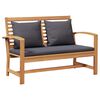 vidaXL Garden Sofa Set Natural Solid teak wood