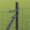 vidaXL Fence with Post Grey 1 x 10 m Steel