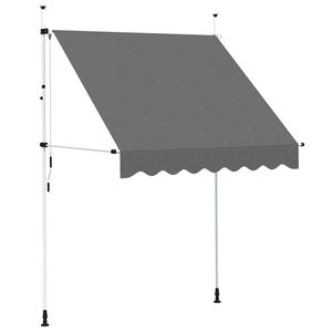 vidaXL Manual Retractable Awning 200 cm Anthracite