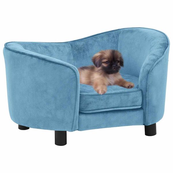 vidaXL Dog Sofa Turquoise 69x49x40 cm Plush