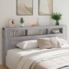 vidaXL LED Headboard Grey Sonoma 220x18.5x103.5 cm Engineered Wood