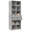 vidaXL Highboard Concrete Grey 70x42.5x185 cm Engineered Wood